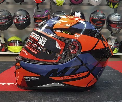 Мотошлем MT Revenge 2 Scalpel A4 Gloss Fluor Orange XS