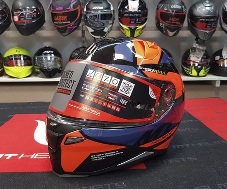 Мотошлем MT Revenge 2 Scalpel A4 Gloss Fluor Orange XS