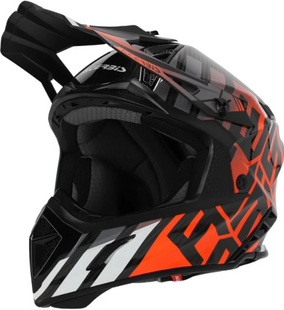 Мотошлем ACERBIS STEEL CARBON 2206 Black Orange Fluo M