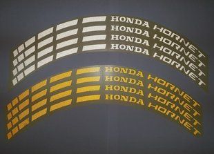 Наклейка на обід колеса Honda Hornet White