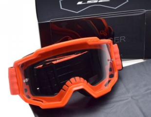 Маска кроссовая LS2 CHARGER Orange Clear Lens