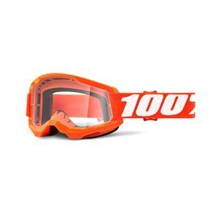 Маска кросова 100% STRATA Goggle II Orange - Clear Lens