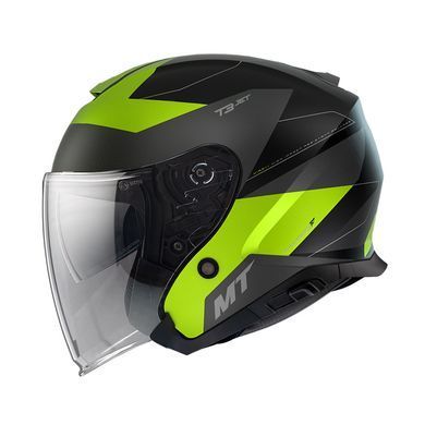 Мотошолом MT THUNDER 3 Jet COOPER A3 Matt Yellow XS