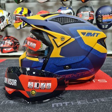 Мотошлем MT STREETFIGHTER SV S Totem C3 Matt Yellow ECE2206 L