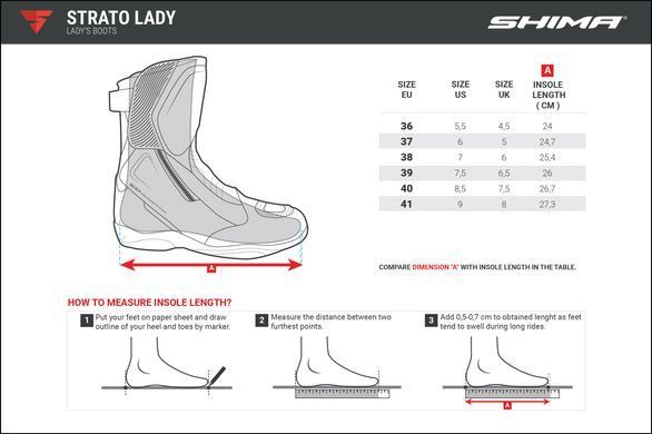 Мотоботинки Shima Strato WP Lady 38
