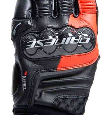 Моторукавички Dainese CARBON 4 SHORT Leather Black Red