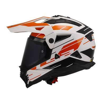 Мотошлем LS2 MX702 Pioneer 2 Namib White Orange XS