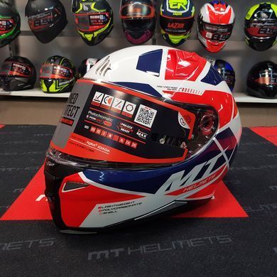 Мотошлем MT Revenge 2 Scalpel B5 Gloss Pearl Fluor Red XS