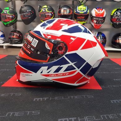 Мотошлем MT Revenge 2 Scalpel B5 Gloss Pearl Fluor Red XS