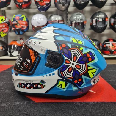 Мотошолом AXXIS DRAKEN S Star C17 Matt Blue XS