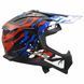 Мотошолом LS2 MX708 Fast 2 GROTESK White Blue Red L