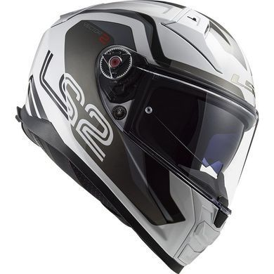 Мотошлем LS2 FF811 Vector II Metric White Titanium Silver ECE2206 L