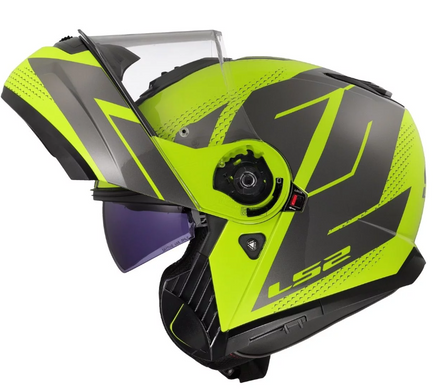 Мотошолом LS2 FF908 Strobe II Code Hi-Vis Yellow Grey L