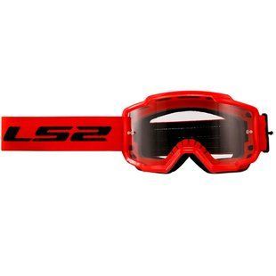 Маска кроссовая LS2 CHARGER Red Clear Lens