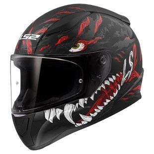 Мотошлем LS2 FF353 Rapid 2 Kaiju Matt Black Red White XS