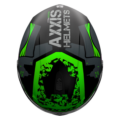 Мотошолом AXXIS DRAKEN Cosa Nostra B6 Gloss Green XS
