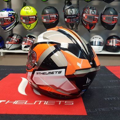 Мотошолом MT BLADE 2 SV Finishline D4 Gloss Fluor Orange XS