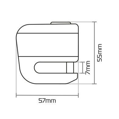 Замок на диск Oxford Quartz XA5 Alarm Disc Lock Yellow Black