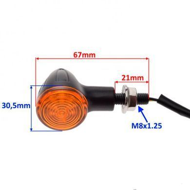 Повороты черные для HARLEY AM1455
