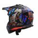 Мотошолом LS2 MX708 Fast 2 ZOMBIE II Black Red Blue M