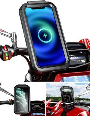 Держатель телефона R16W 6-7" беспроводная зарядка +USB-C M18-A1L