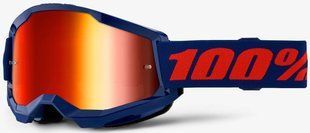 Маска кросова 100% STRATA Goggle II Navy - Mirror Red Lens One size