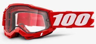 Мотоочки 100% Accuri 2 Enduro Goggle Red - Clear Dual Lens