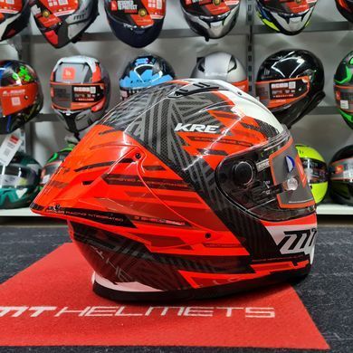 Мотошлем MT KRE+ Carbon Brush A5 Gloss Pearl Red L