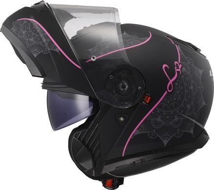Мотошлем LS2 FF908 Strobe II Lux Matt Black Pink XXXL