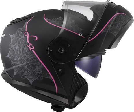 Мотошлем LS2 FF908 Strobe II Lux Matt Black Pink XXXL