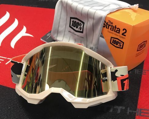 Мотоочки 100% STRATA Goggle II Kombat - True Gold Lens