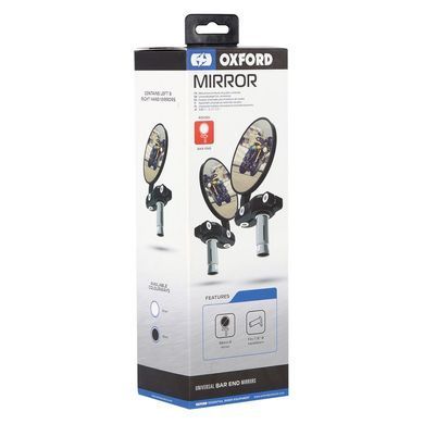 Дзеркала в торець керма Oxford Bar End Mirrors - Black