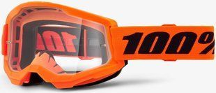 Маска кросова 100% STRATA Goggle II Neon Orange - Clear Lens One size