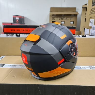 Мотошлем MT ATOM SV Gorex B4 Matt Orange M