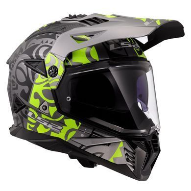 Мотошолом LS2 MX702 Pioneer 2 Rangi Hi-Vis Yellow L