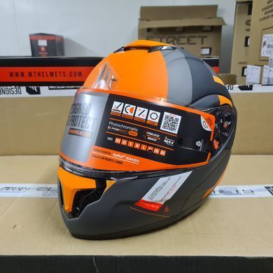 Мотошлем MT ATOM SV Gorex B4 Matt Orange M