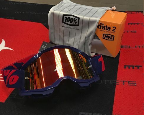 Маска кросова 100% STRATA Goggle II Masego - Mirror Red Lens