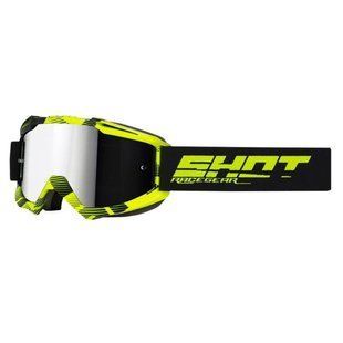 Маска кросова SHOT RACING IRIS JET BLACK YELLOW