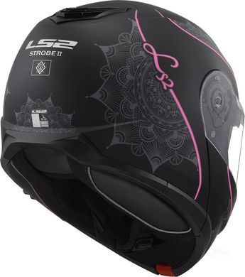 Мотошлем LS2 FF908 Strobe II Lux Matt Black Pink S