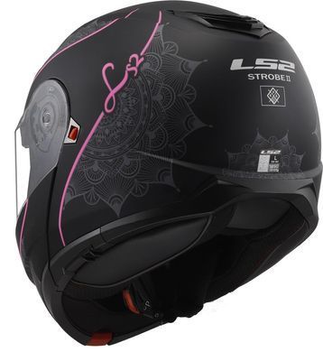 Мотошлем LS2 FF908 Strobe II Lux Matt Black Pink S