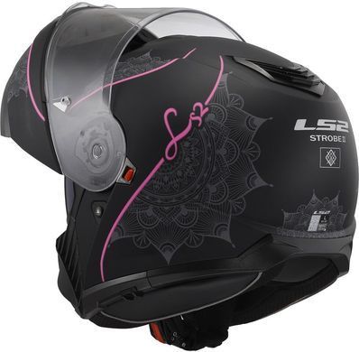 Мотошлем LS2 FF908 Strobe II Lux Matt Black Pink S