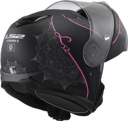 Мотошлем LS2 FF908 Strobe II Lux Matt Black Pink S