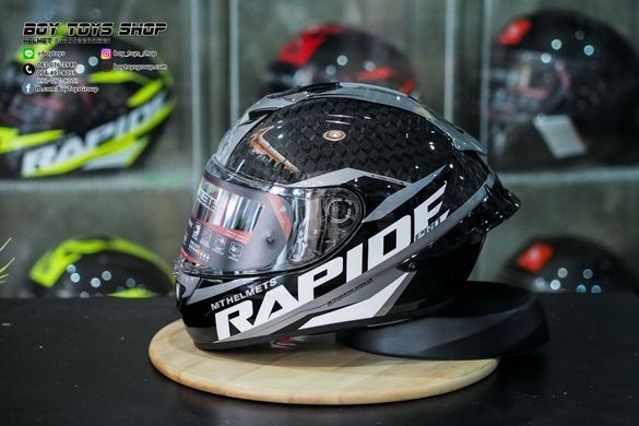 Мотошлем MT RAPIDE Pro Carbon Gloss Grey L