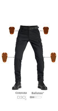 Мотоджинси PandoMoto Mark Black Cor&BALISTEX AAA+ W30-L32