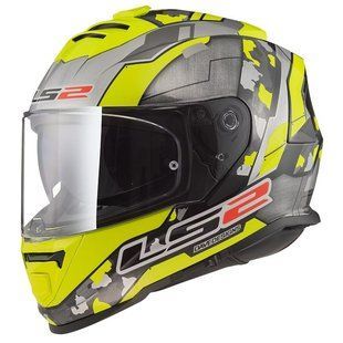 Мотошлем LS2 FF800 Storm 2 Cyborg Hi-Vis Yellow Grey L