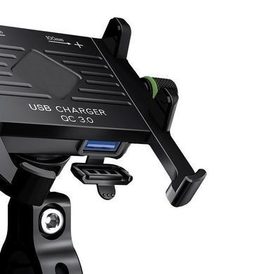 Держатель телефона R10 metal USB Black