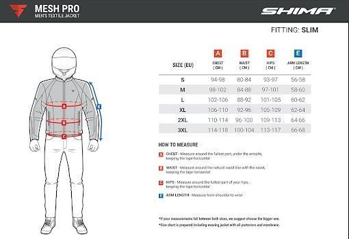 Мотокуртка Shima Mesh PRO Black L