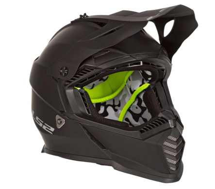 Мотошлем LS2 MX437 Fast EVO Solid Matt Black L