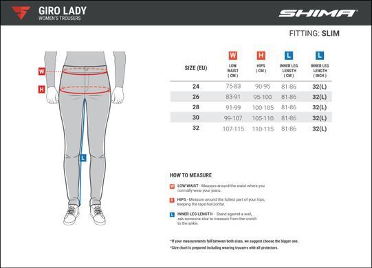 Мотоджинси SHIMA Giro Black Lady W24-L32