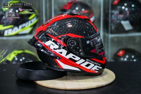 Мотошлем MT RAPIDE Pro Carbon Gloss Red L